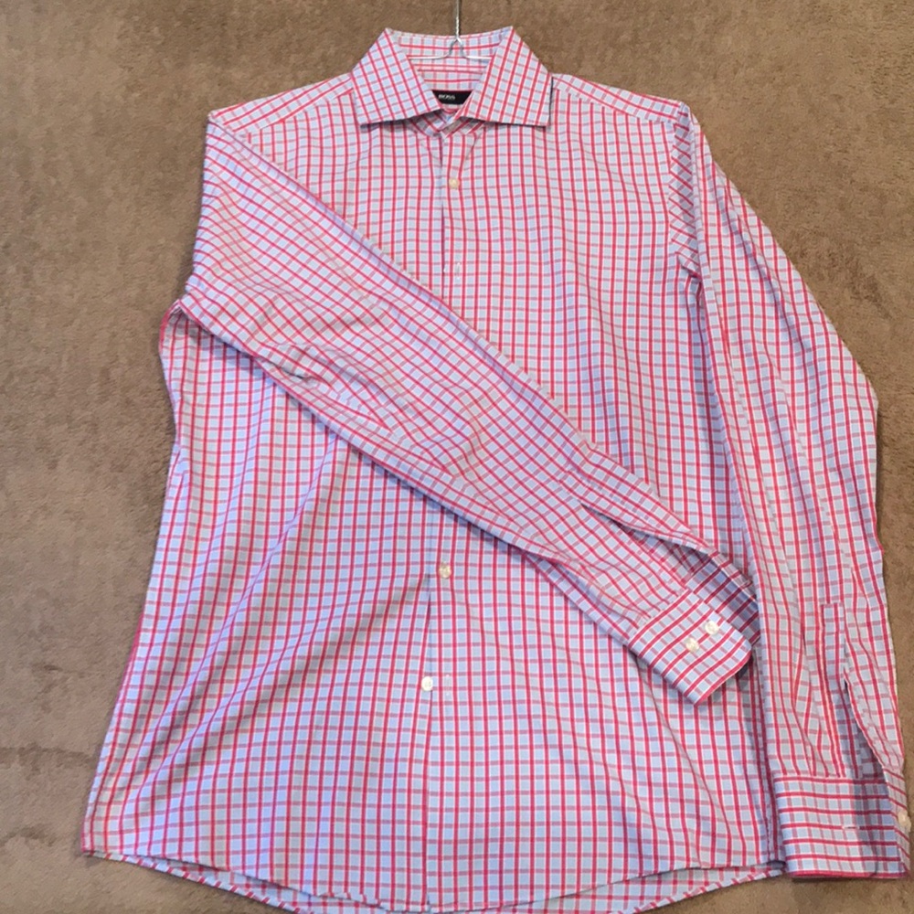 Hugo Boss Sharp Fit checkered dress shirt